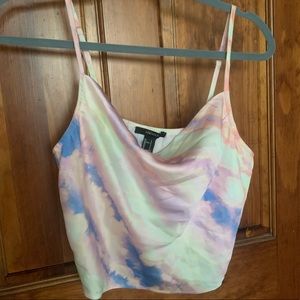 Tie Die Cowl Neck Tank Top Cami Forever21